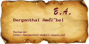 Bergenthal Amábel névjegykártya